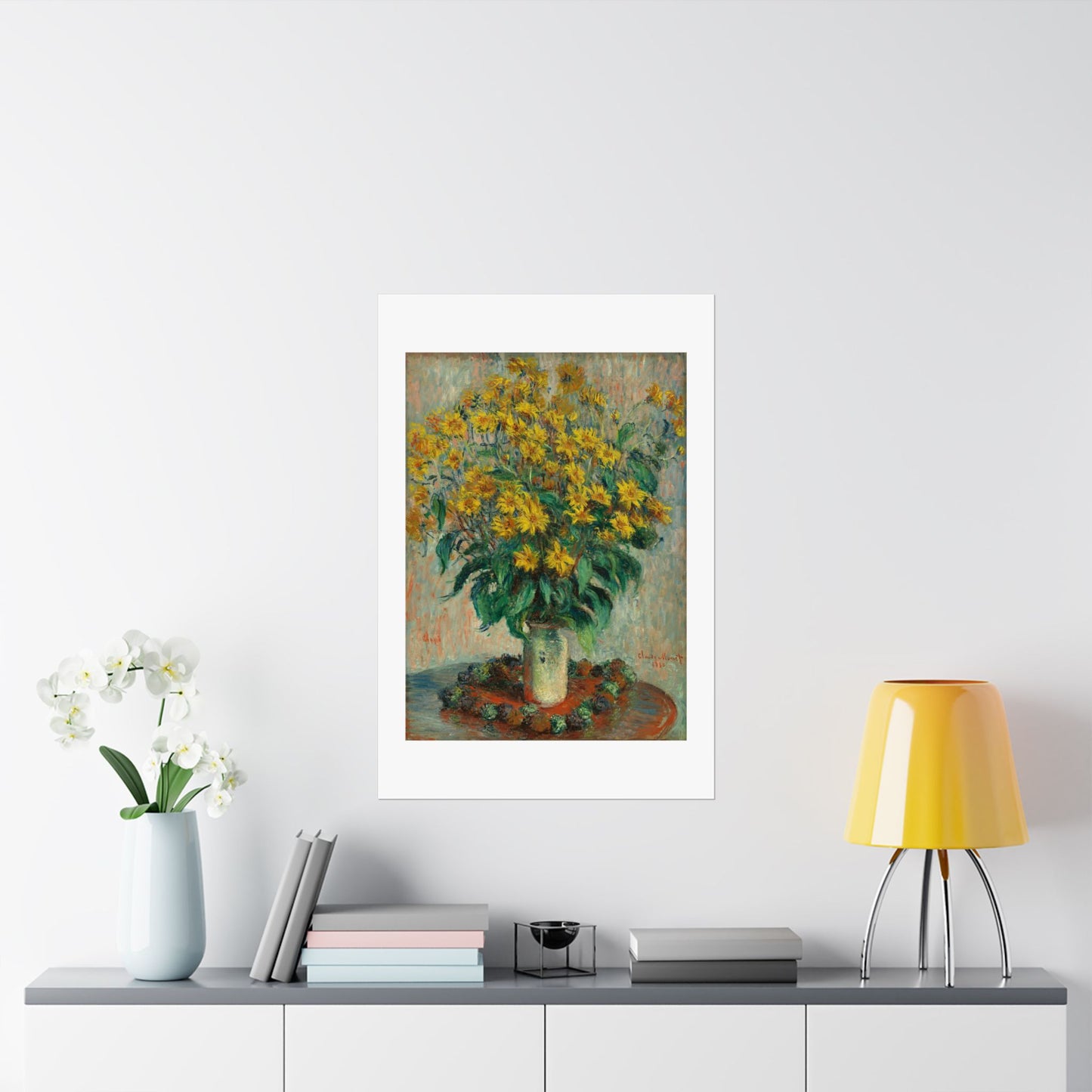Claude Monet - Jerusalem Artichokes Painting - Fine Art Print - Vertical Poster - Floral Art Décor