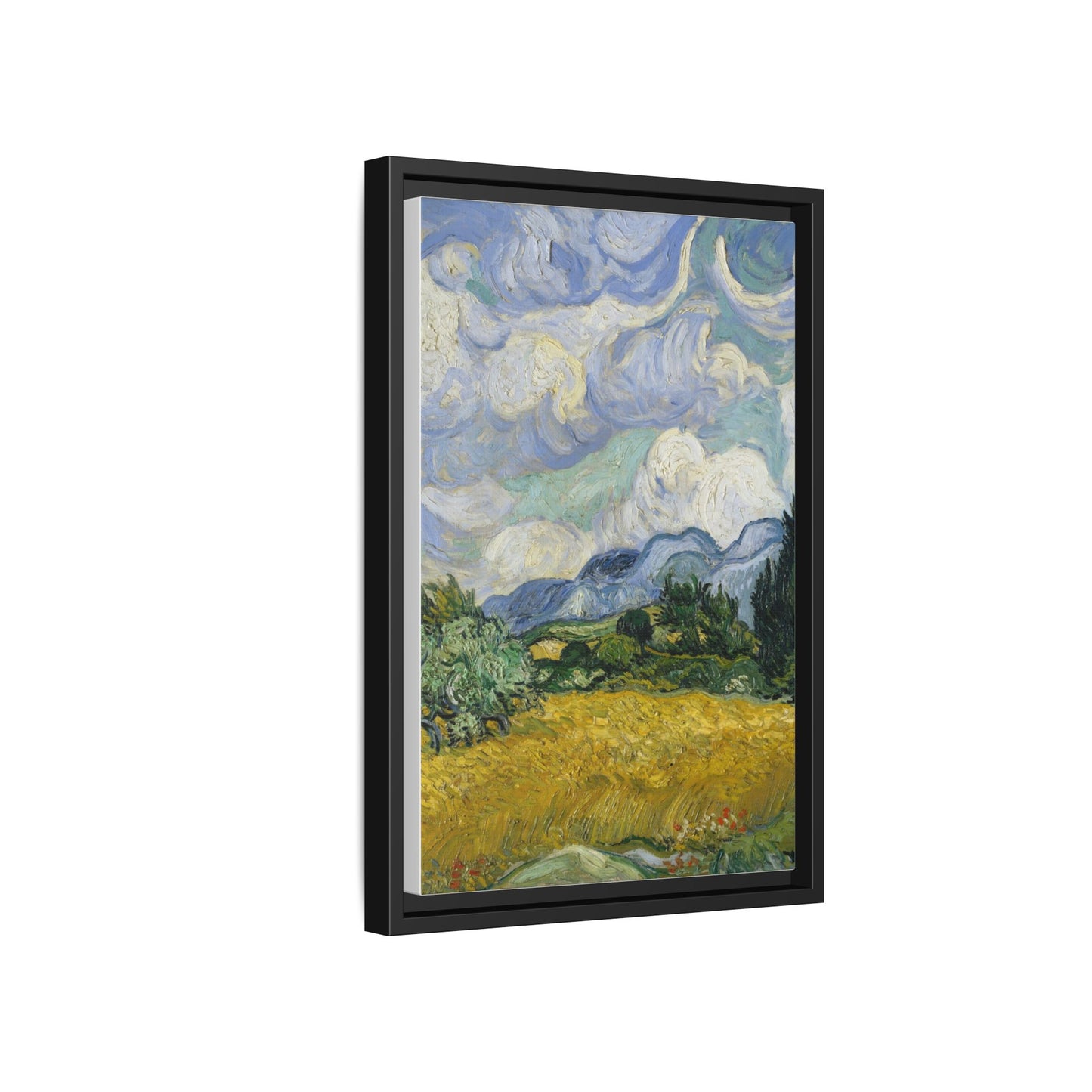 Van Gogh - Wheat Field with Cypresses - Museum Collection - Framed Canvas Print