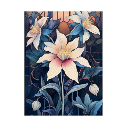 Sunlit Blossoms Fine Art Print - Floral Matte Vertical Posters - Elegant Home Décor