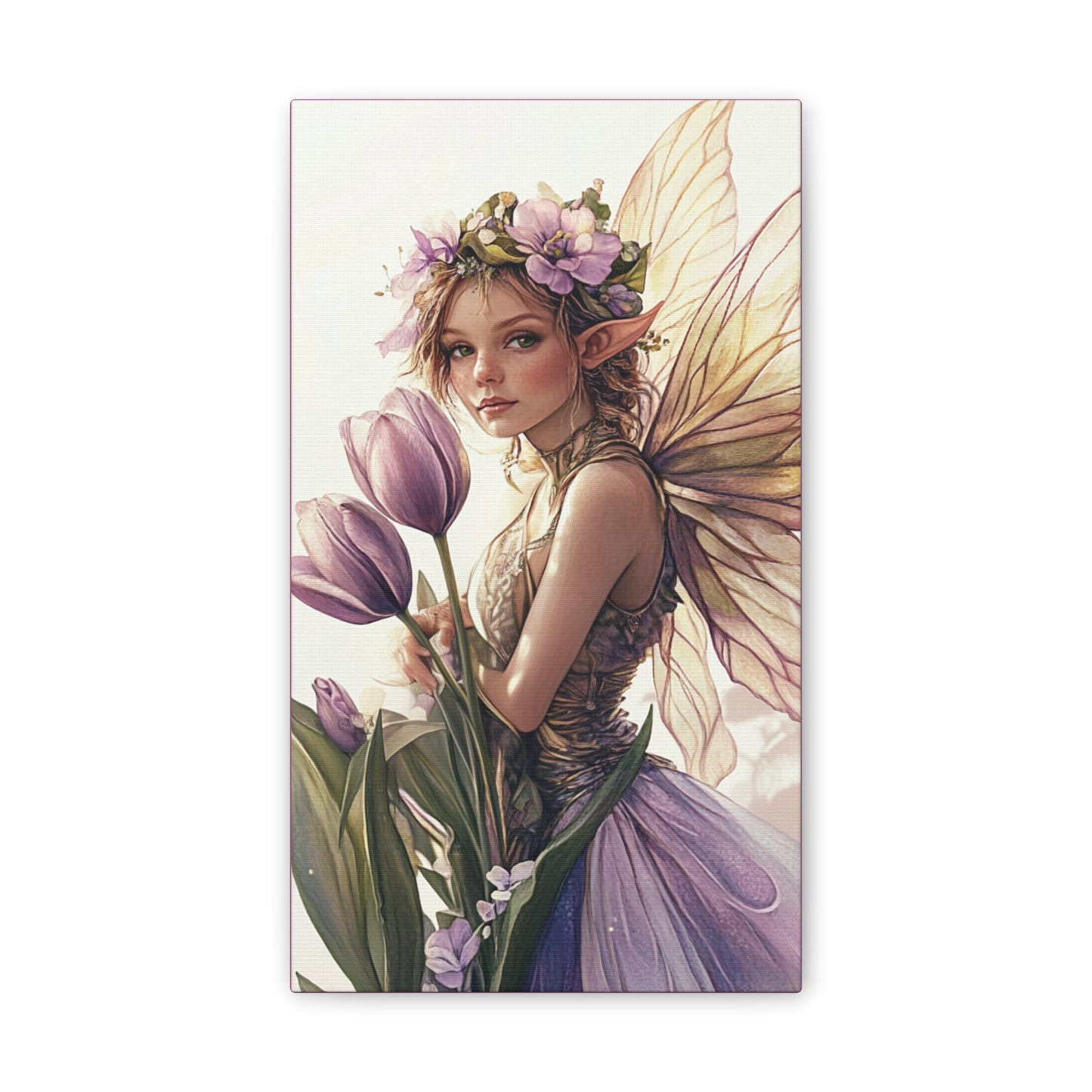 Tuesdays are for Tulips - Flowers & Fairies Collection - Fine Art Print on Canvas