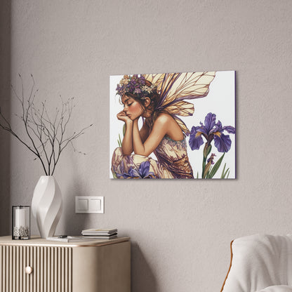 Iris You Were Here - Flowers & Fairies Collection - Fine Art Print on Canvas