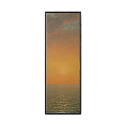 John Frederick Kensett : Sunset on the Sea (1872) - Museum Collection - Framed Canvas Print