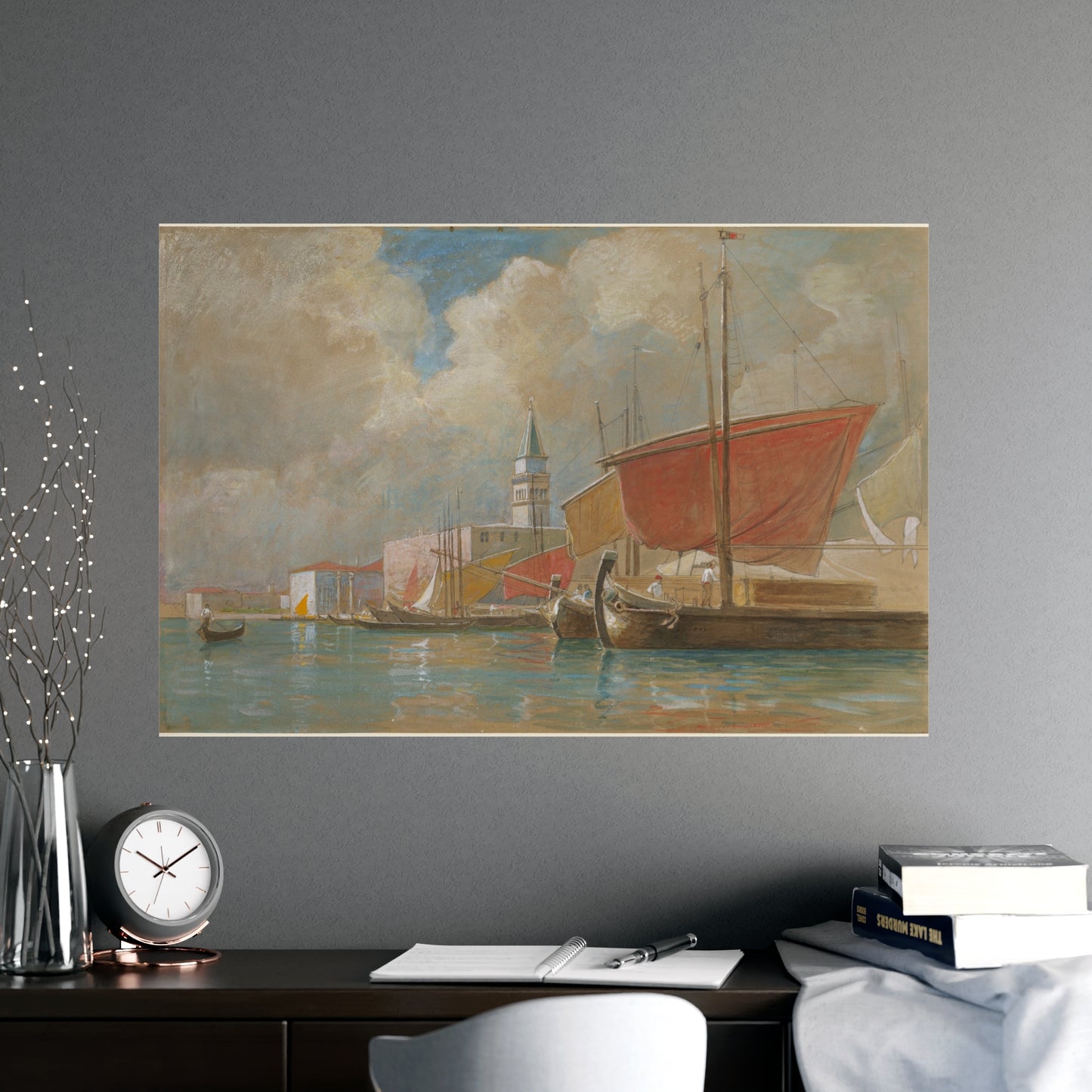 Shipping Along the Molo Venice - Canaletto Fine Art Poster