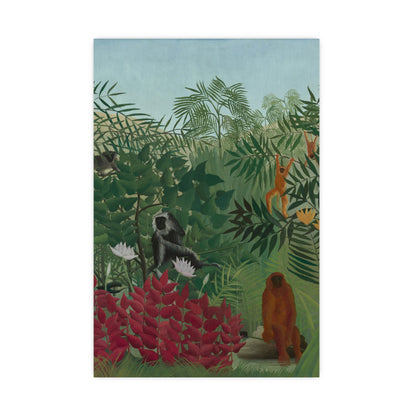 Tropical Forest with Monkeys - Rousseau Fine Art Poster