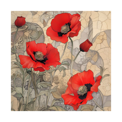 Pretty Poppy Fine Art Print - Floral Matte Vertical Poster – Artwork for Home Décor
