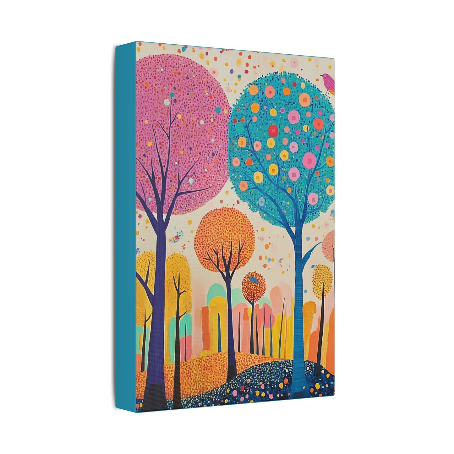 Happy Polka Dot Trees - Delight in Nature Series - Fine Art Print on Canvas