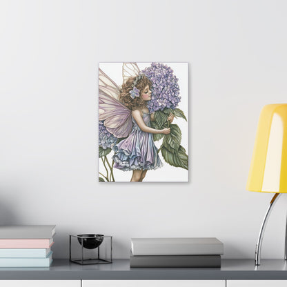 Purple Hydrangea - Flowers & Fairies Collection - Fine Art Print on Canvas
