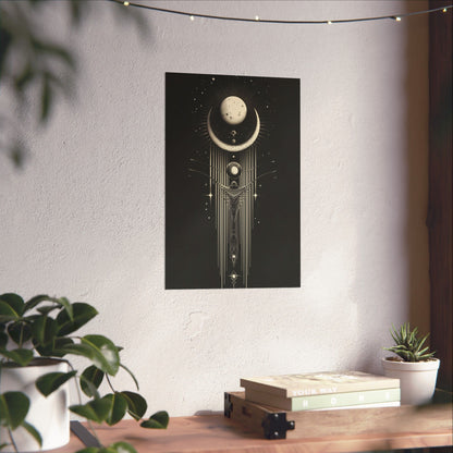 Guided by the Moon - Fine Art Print - Cosmic Poster - Celestial Wall Art - Astronomy Lovers - Space - Ethereal
