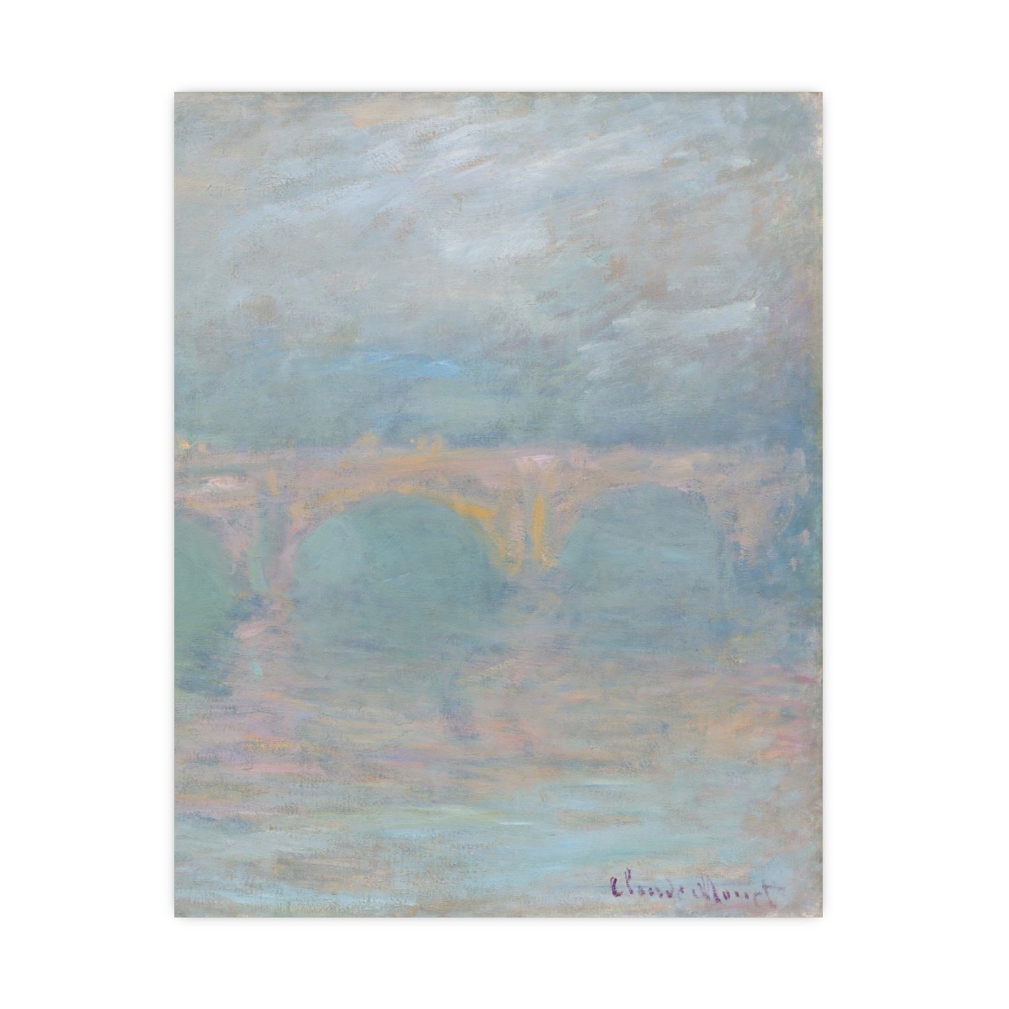 Waterloo Bridge London at Sunset - Monet Fine Art Poster