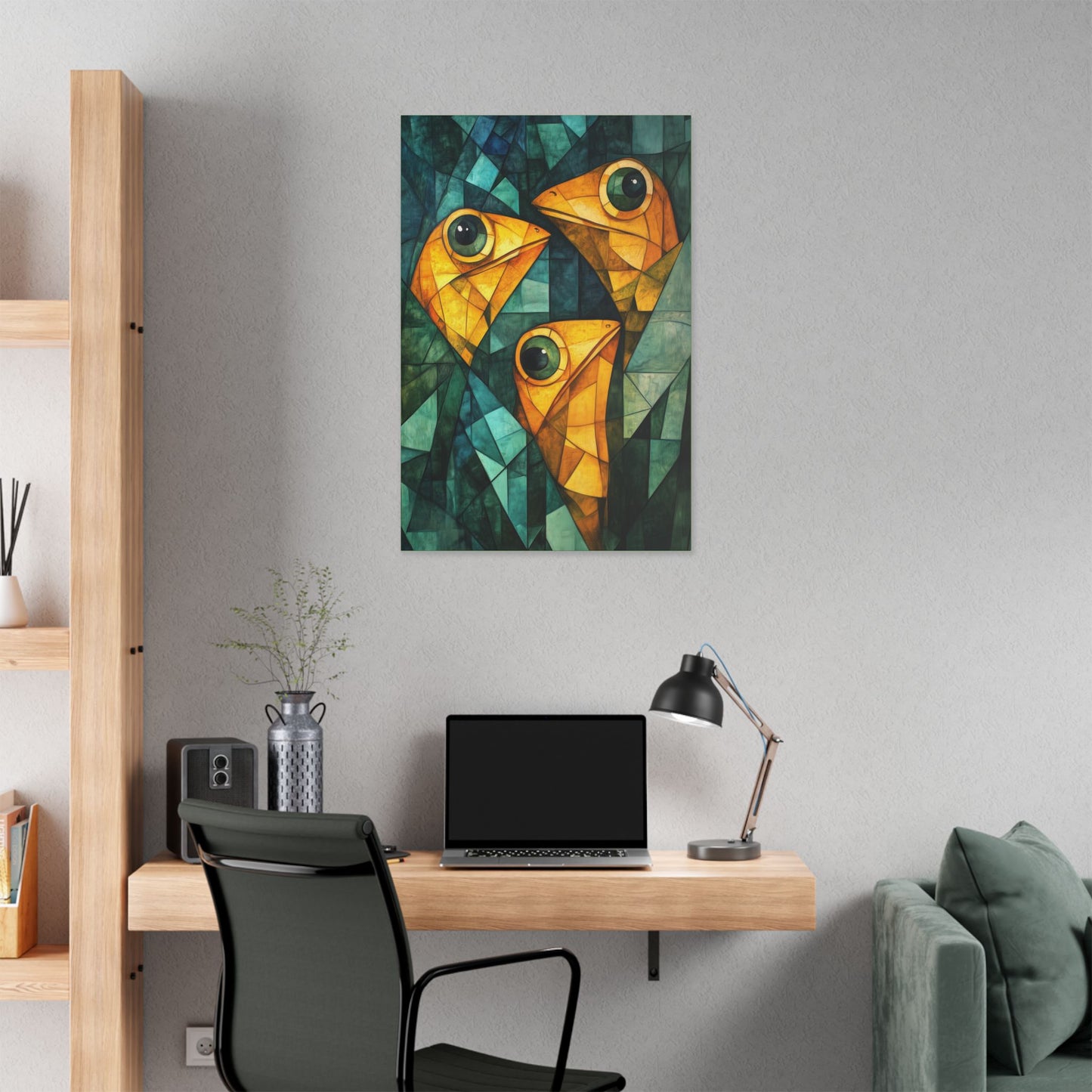 If We Don't Move Maybe They Won't See Us - Garden Friends - Fine Art Print on Canvas