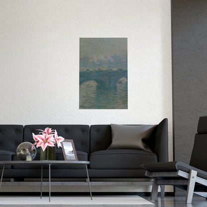 Waterloo Bridge Gray Weather - Monet Fine Art Poster