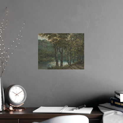 Sunlight Through Trees River Sihl - Forest Landscape Fine Art Poster