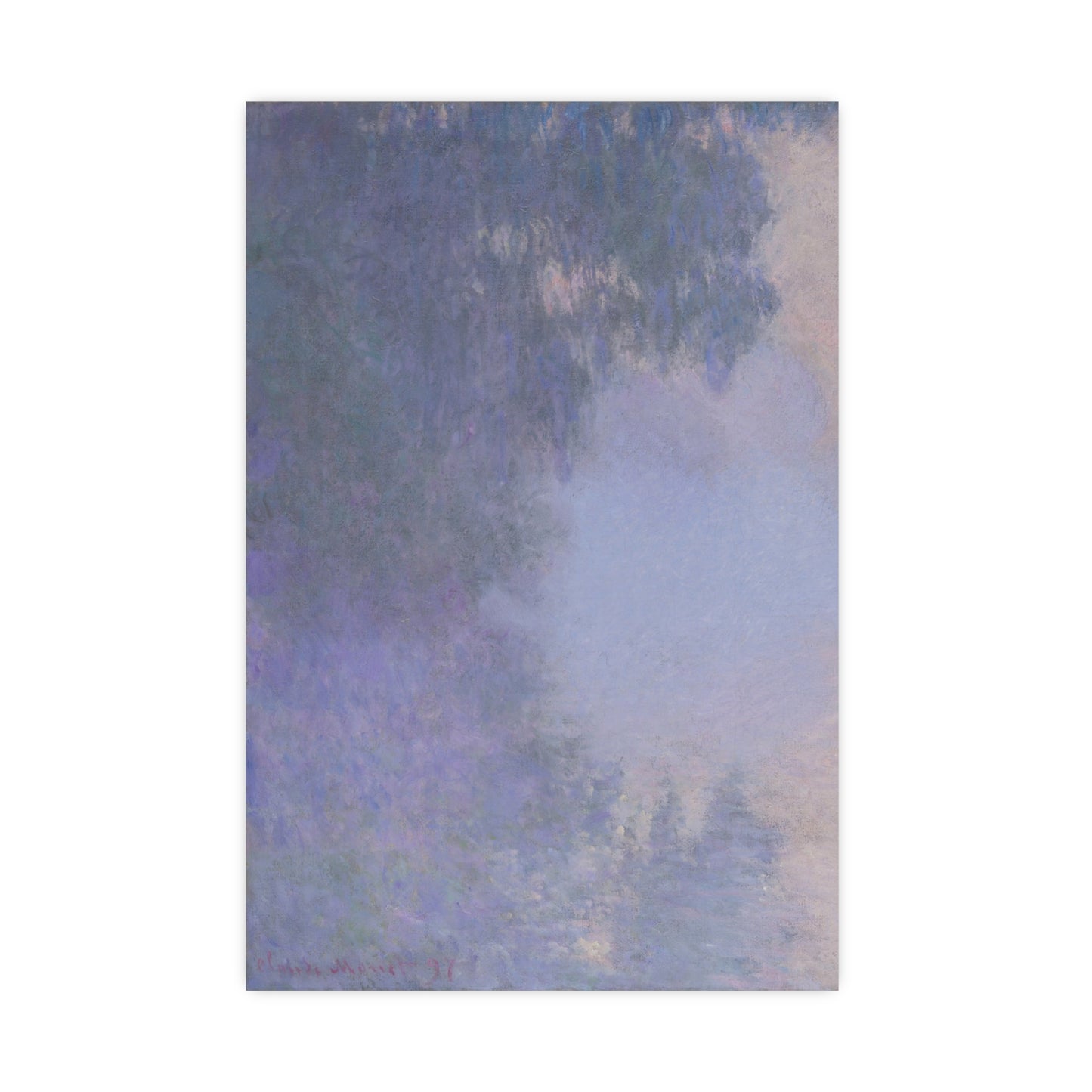 Branch of the Seine near Giverny in Mist - Monet Fine Art Poster