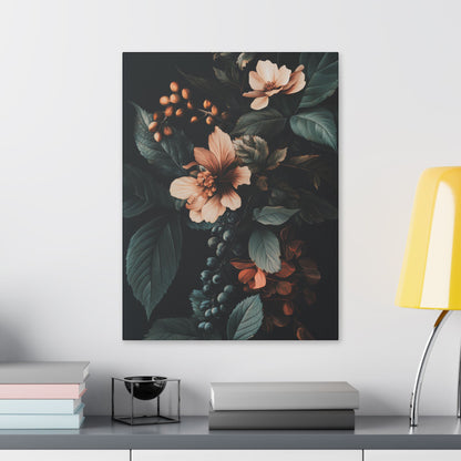 Evergreen Moody Botanical -Secret Garden Series  - Fine Art Print on Canvas
