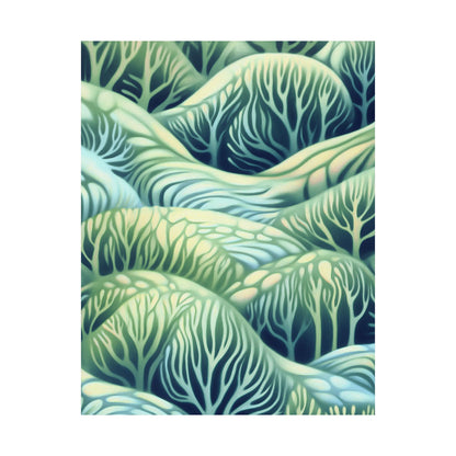 Serene Nature Matte Vertical Poster - Tranquil Forest Design for Home Decor