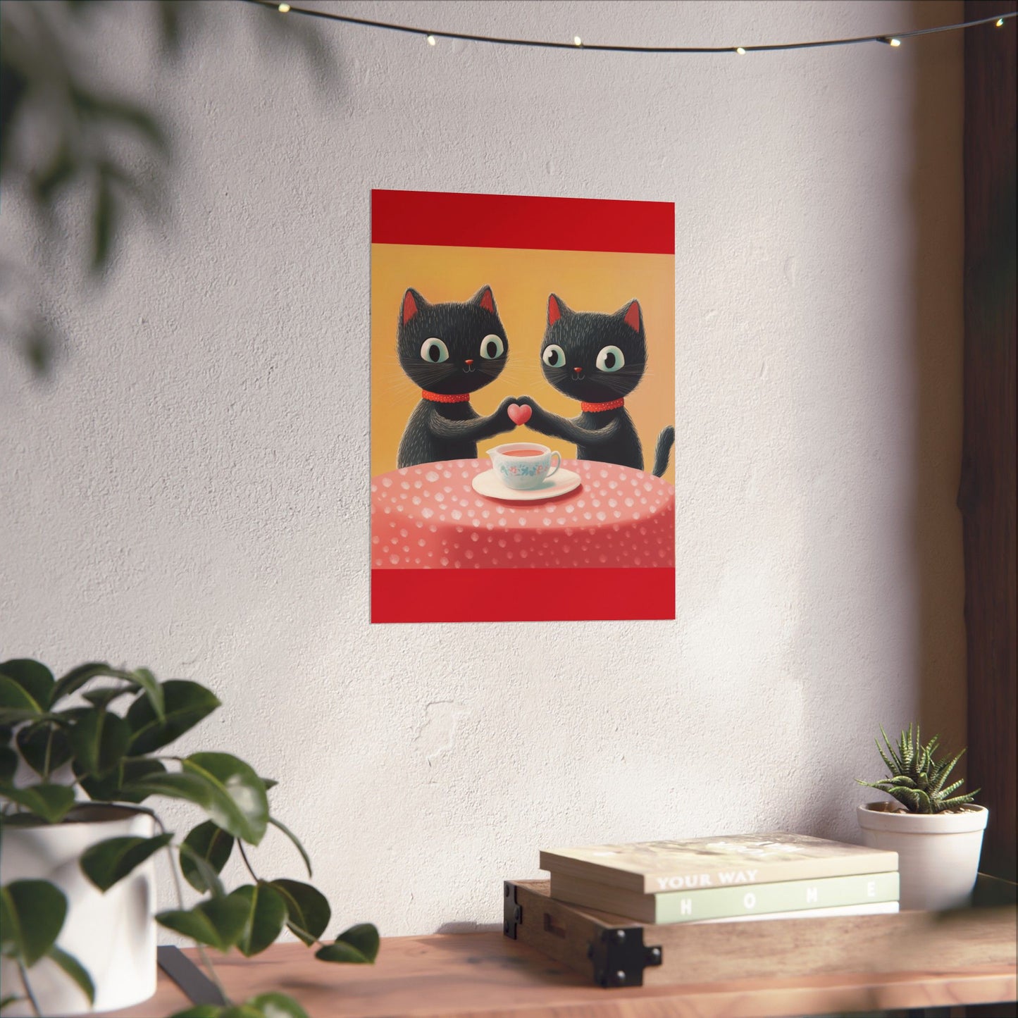 Cat Café - Loving Life - Matte Vertical Posters - Perfect Wall Art for Cat Lovers