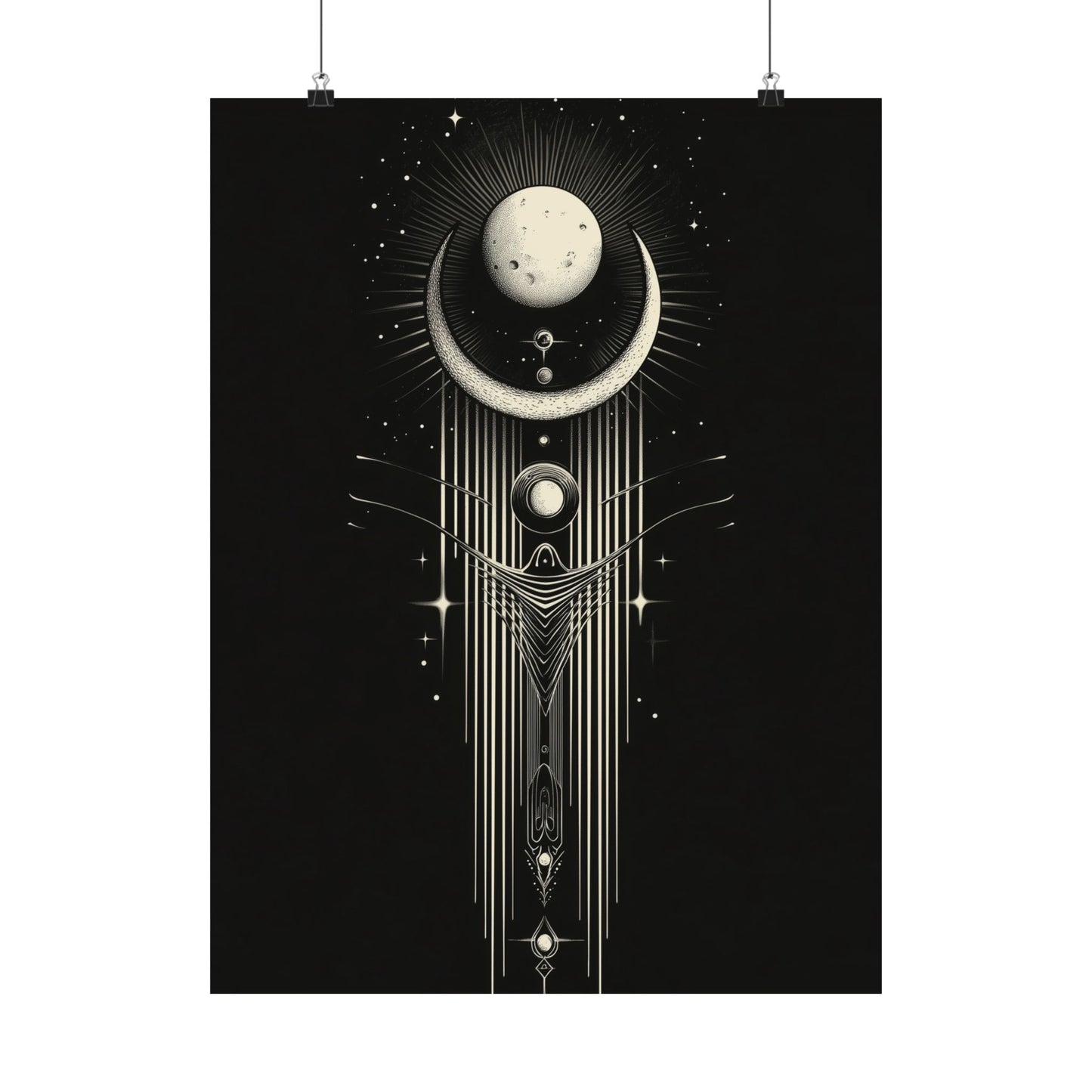 Guided by the Moon - Fine Art Print - Cosmic Poster - Celestial Wall Art - Astronomy Lovers - Space - Ethereal