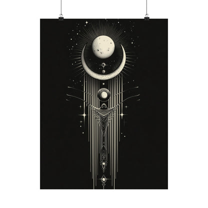 Guided by the Moon - Fine Art Print - Cosmic Poster - Celestial Wall Art - Astronomy Lovers - Space - Ethereal