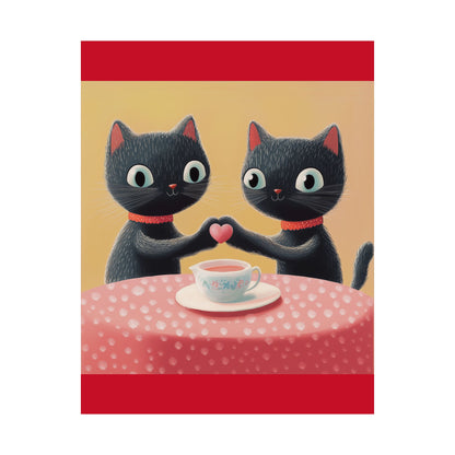 Cat Café - Loving Life - Matte Vertical Posters - Perfect Wall Art for Cat Lovers