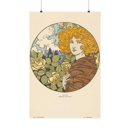 Jealousy - Classic Art - Fine Art Print - Vintage Floral Art Print - Matte Vertical Poster - Art Noveau Posters