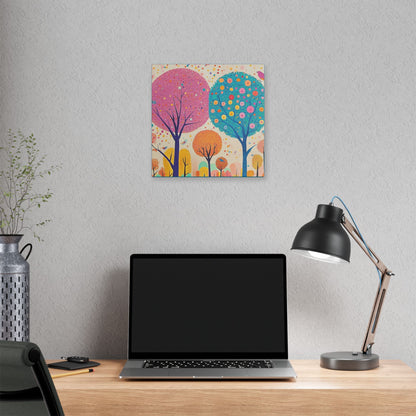 Happy Polka Dot Trees - Delight in Nature Series - Fine Art Print on Canvas