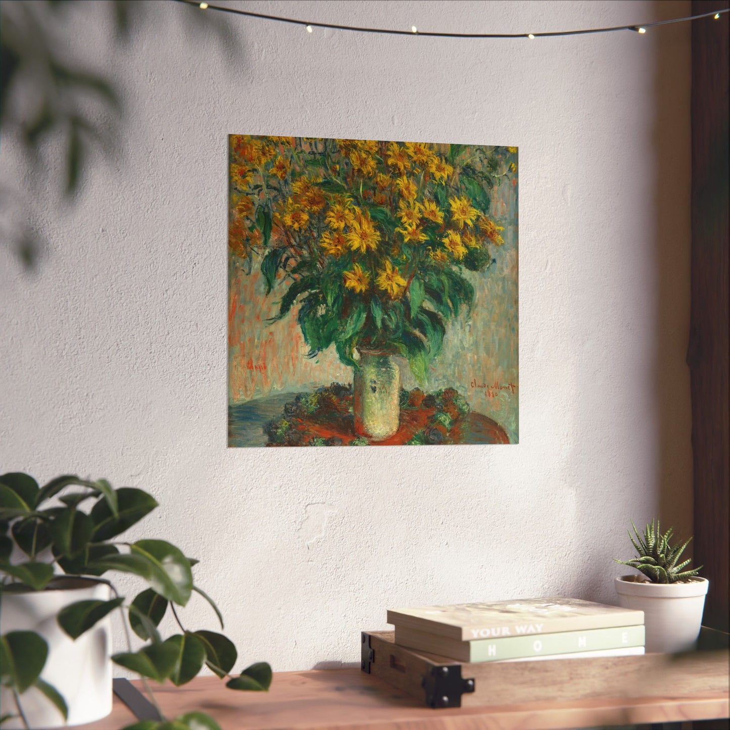 Claude Monet - Jerusalem Artichokes Painting - Fine Art Print - Vertical Poster - Floral Art Décor