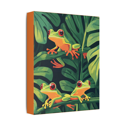 Tree Frog Trio - Garden Friends Series - Fine Art Print on Canvas