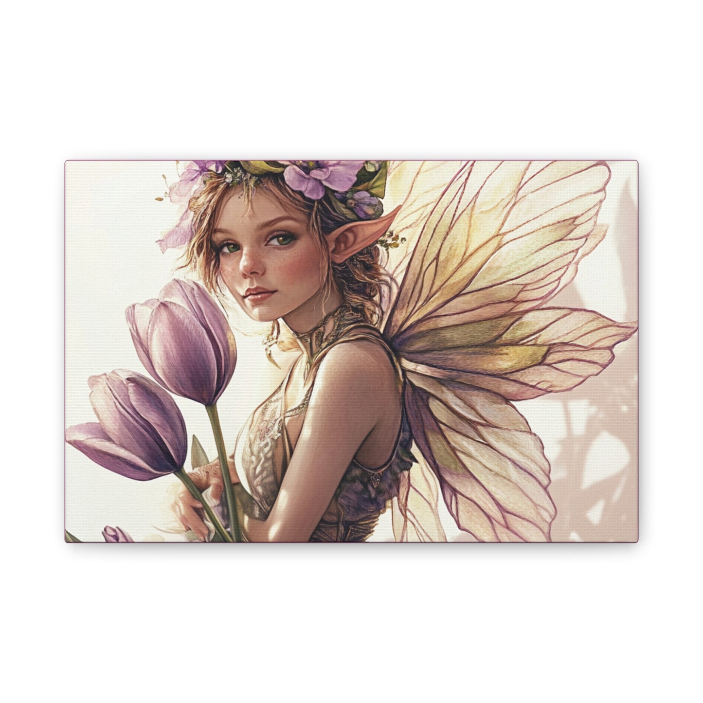 Tuesdays are for Tulips - Flowers & Fairies Collection - Fine Art Print on Canvas