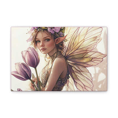 Tuesdays are for Tulips - Flowers & Fairies Collection - Fine Art Print on Canvas