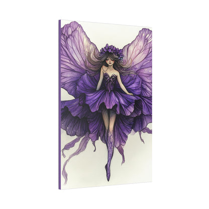 A Violet Affair - Fairies & Flowers Collection - Wall Art - on Canvas