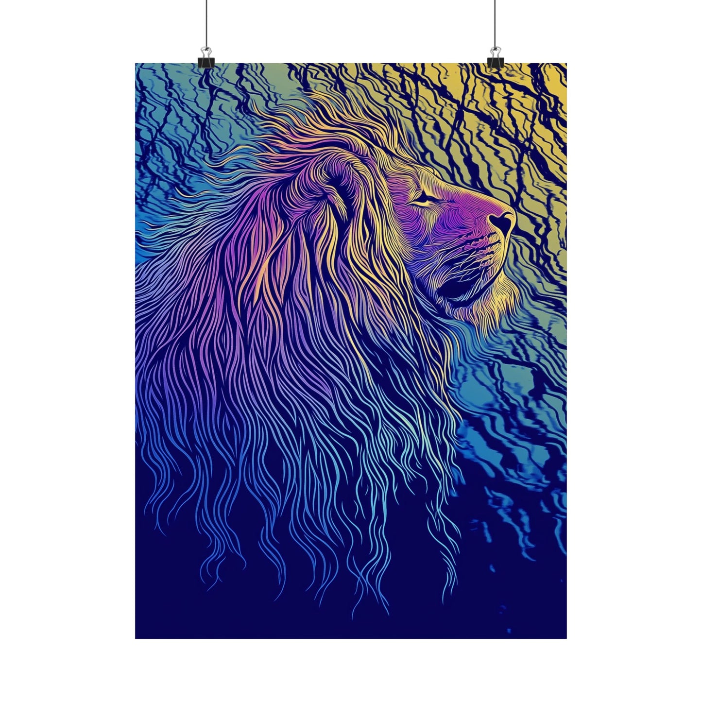Lion Heart - Fine Art Print - Whimsical Animals - Nature Posters - Vibrant Wall Art for Animal Lovers