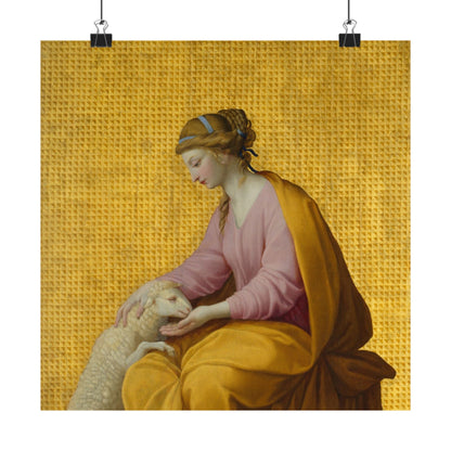Virtues Art - Meekness - Fine Art Print - Elegant - Vertical Poster - Vintage Art Print