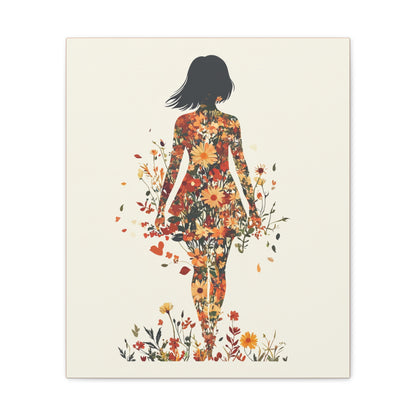 You Belong Among the Wildflowers  - Flower Girl - Print on Canvas