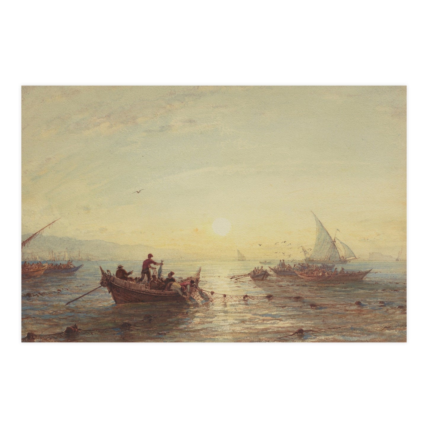 Tuna Fishing at Sunrise Marseilles - Maritime Fine Art Poster