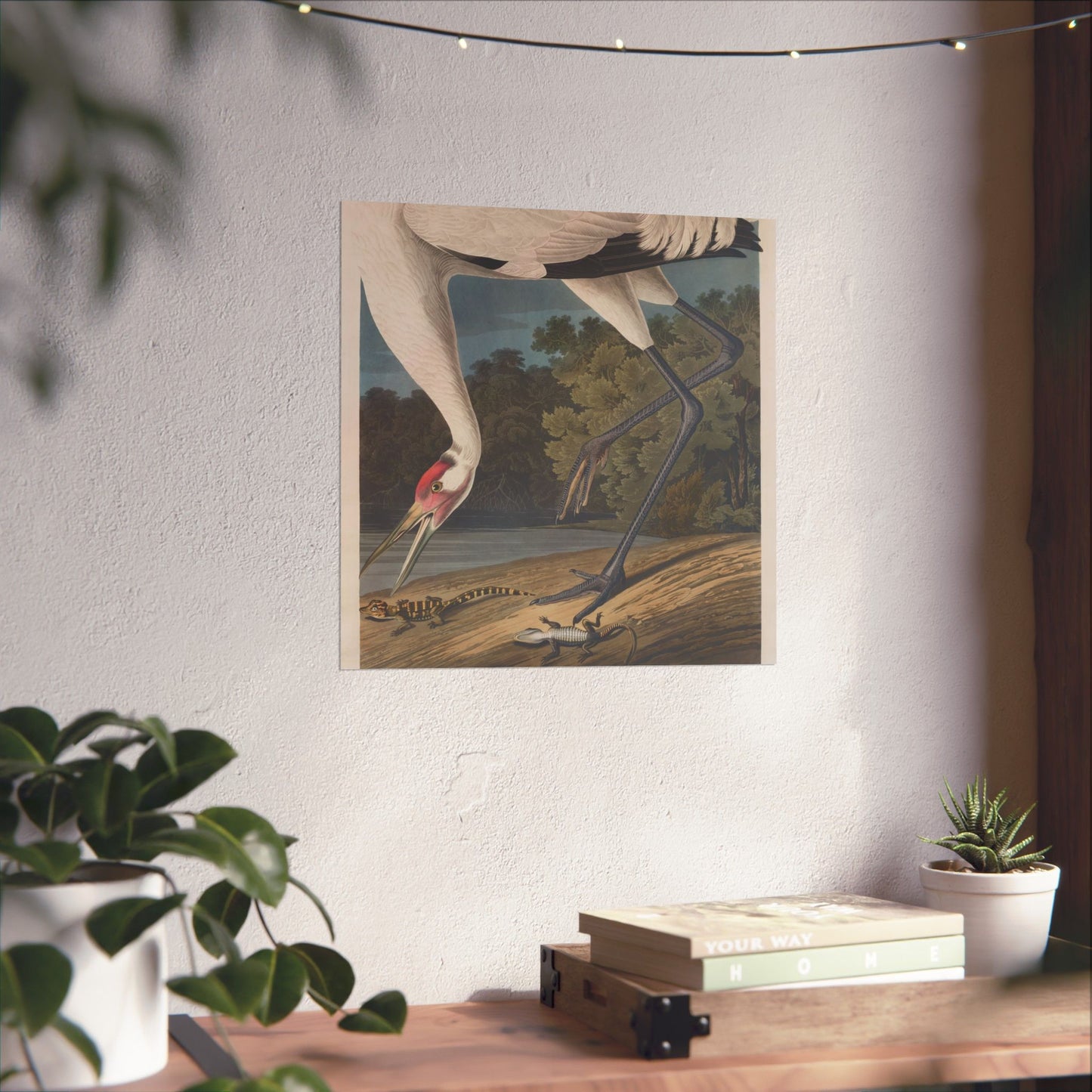 Crane in the Glades - Vintage Fine Art Print - Art Print - Poster for Nature Lovers & Birdwatchers