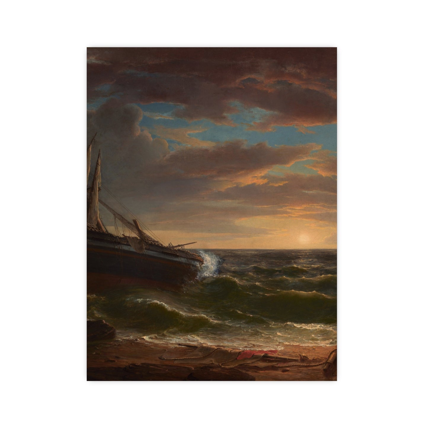 The Stranded Ship - Maritime Drama Fine Art Poster