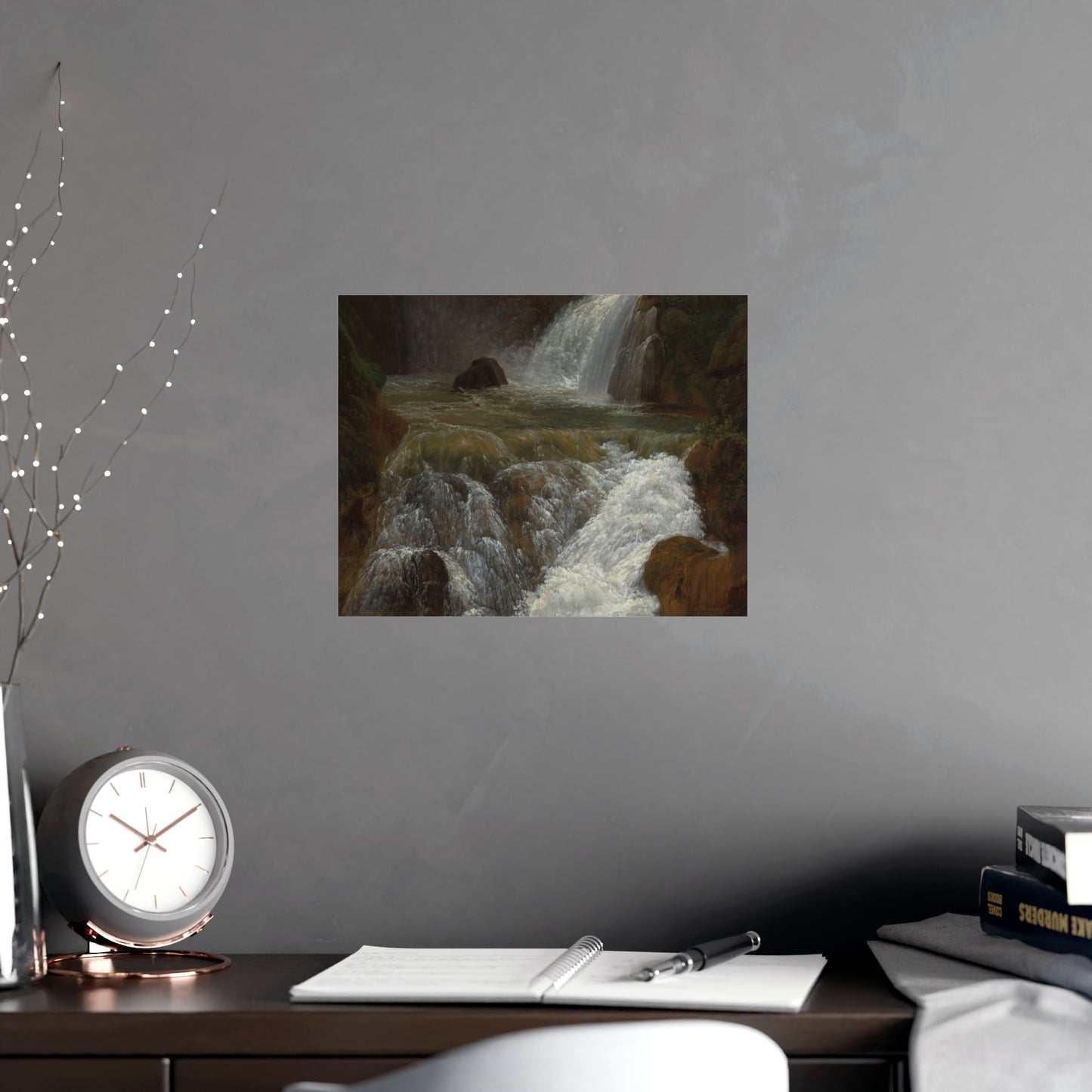 Waterfalls at Tivoli - Italian Landscape Fine Art Poster