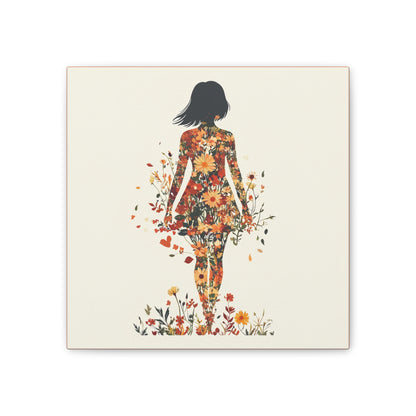 You Belong Among the Wildflowers  - Flower Girl - Print on Canvas