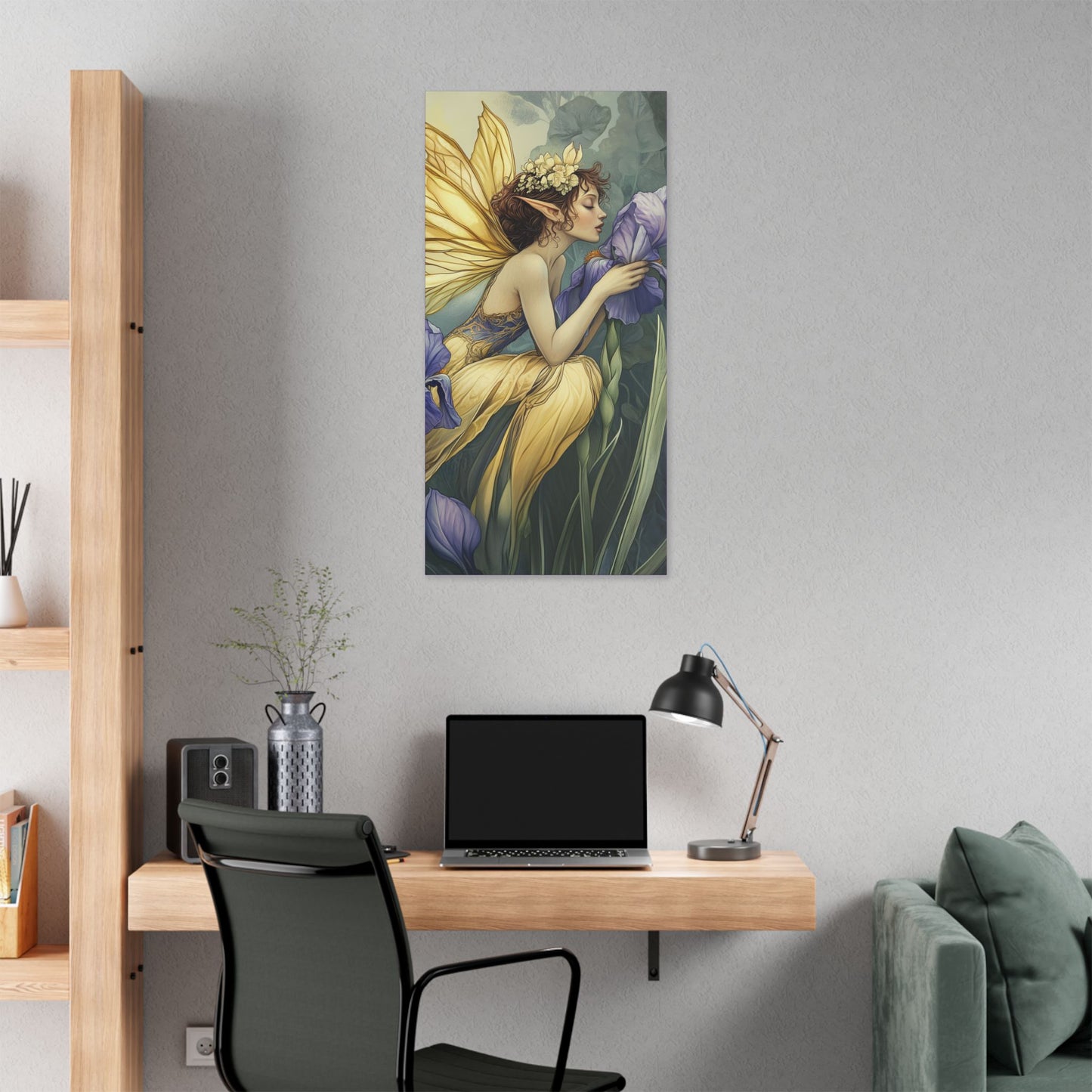 Iris You Were Here - Flowers & Fairies Collection - Fine Art Print on Canvas