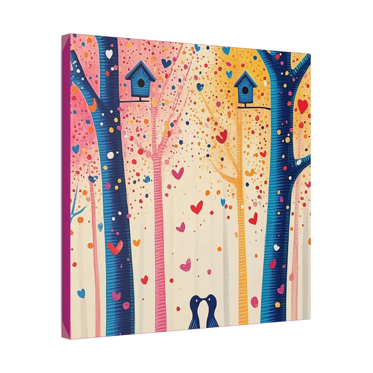 Little Love Birds - Delight in Nature Series - Fine Art Print on Canvas