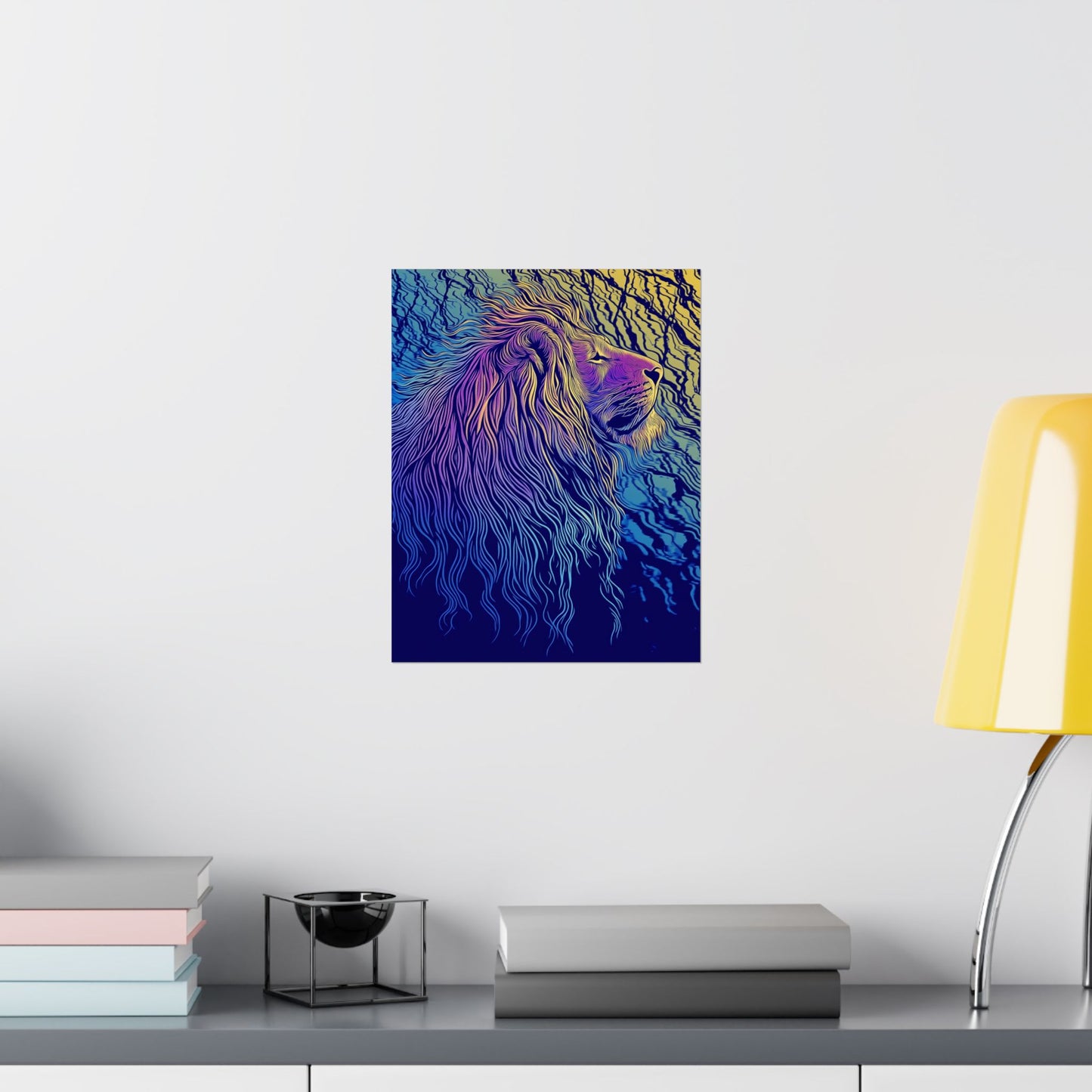 Lion Heart - Fine Art Print - Whimsical Animals - Nature Posters - Vibrant Wall Art for Animal Lovers