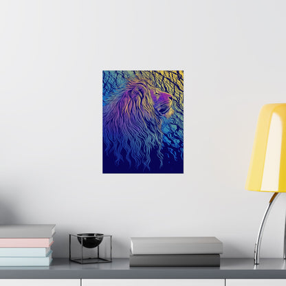 Lion Heart - Fine Art Print - Whimsical Animals - Nature Posters - Vibrant Wall Art for Animal Lovers