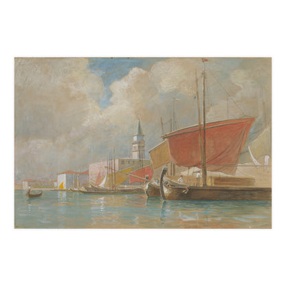 Shipping Along the Molo Venice - Canaletto Fine Art Poster