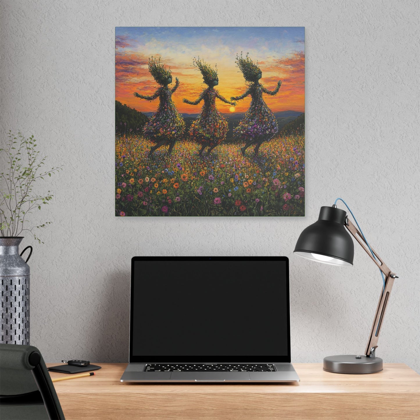 The Fairy Frolic - Flowers & Fairies Collection - Wall Art on Canvas