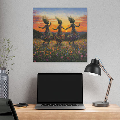 The Fairy Frolic - Flowers & Fairies Collection - Wall Art on Canvas
