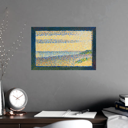 Seascape at Gravelines - Seurat Pointillist Fine Art Poster