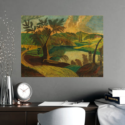 Stylized Landscape - Modern Abstract Fine Art Poster