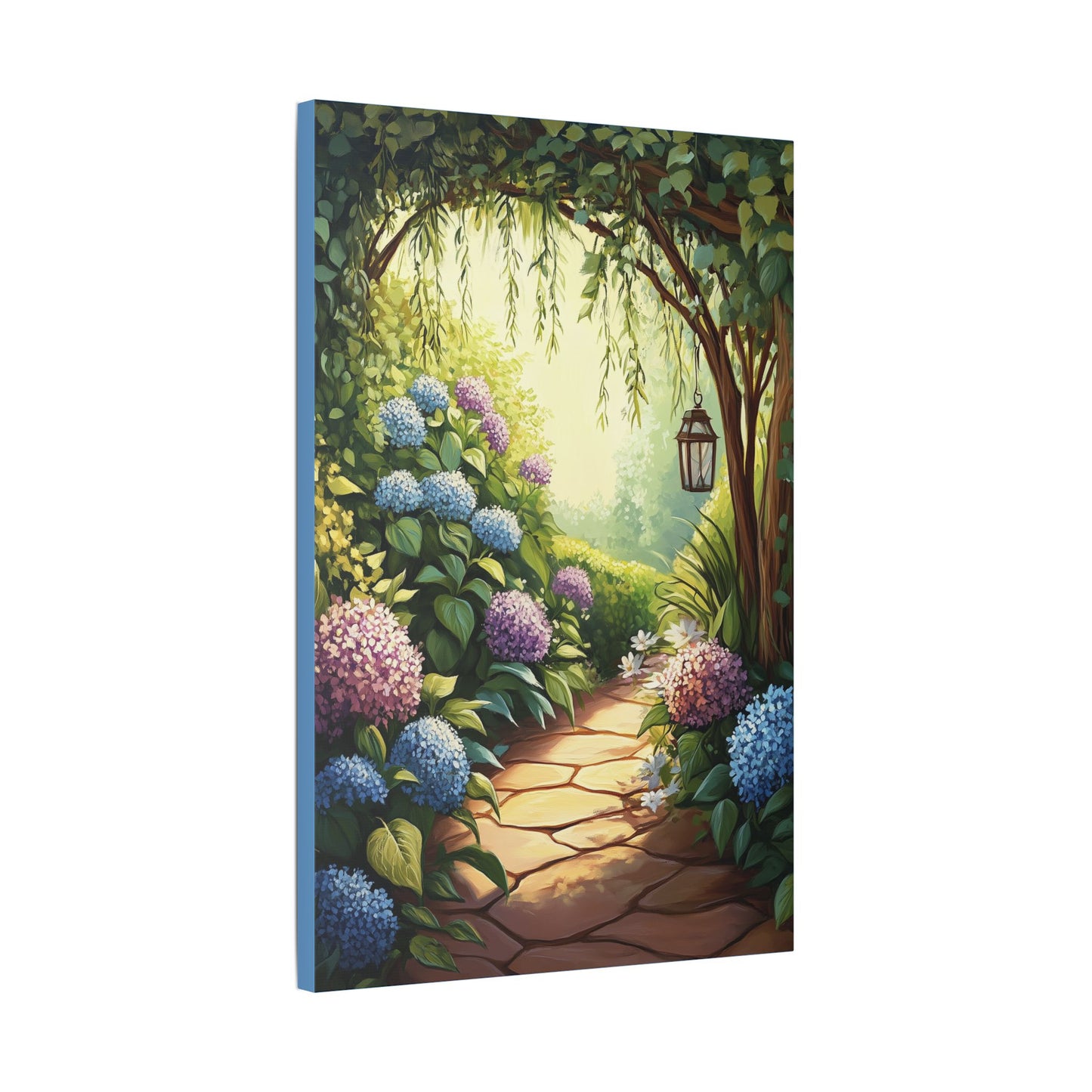 Hydrangea Courtyard - Secret Garden Series - Fine Art Print on Canvas
