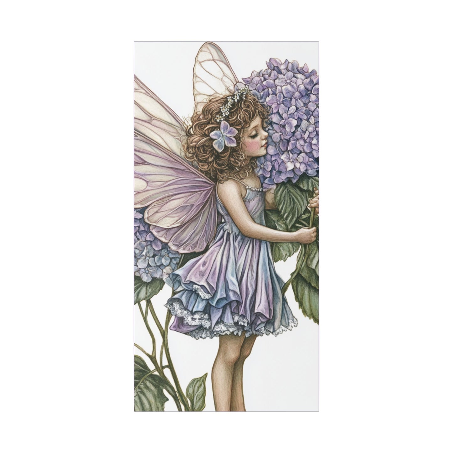 Purple Hydrangea - Flowers & Fairies Collection - Fine Art Print on Canvas