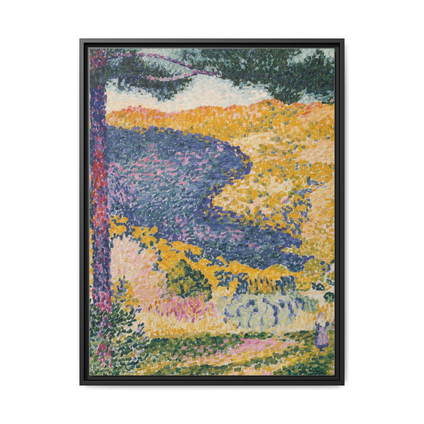 Valley with Fir Shade on the Mountain - Museum Collection - Framed Canvas Print